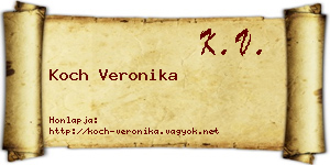 Koch Veronika névjegykártya